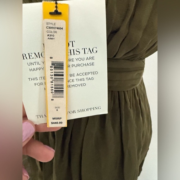 Alice + Olivia Martine Black Halter Neck Pleated Dress new Sz 8 - Picture 7 of 7